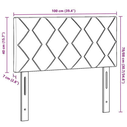 Testiera con luci a strisce a LED Nero 100 cm Tessuto