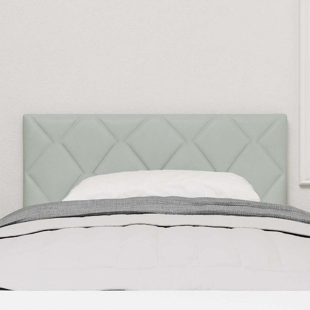 Testiera LED Geometrico Grigio chiaro 100 cm Velluto