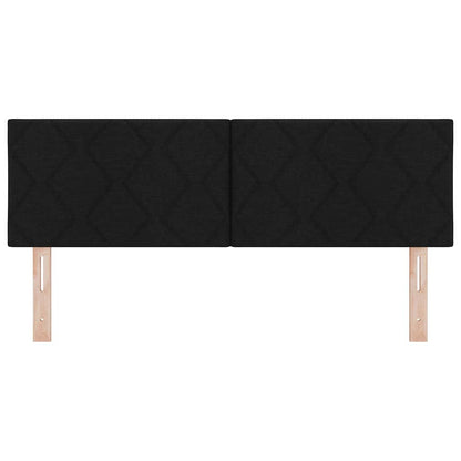 Testiera con luci a strisce a LED Nero 144 cm Tessuto