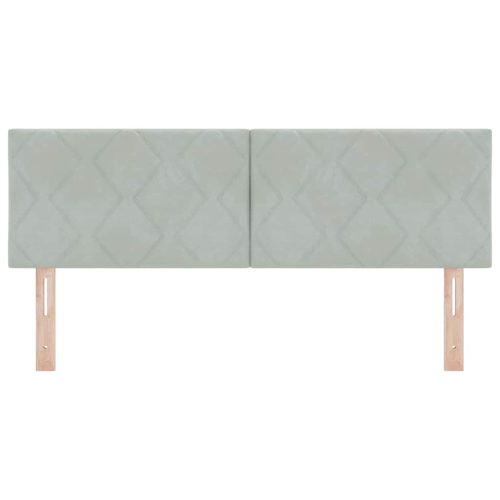 Testiera LED con testiera Grigio chiaro 144 cm Pelle Sintetica