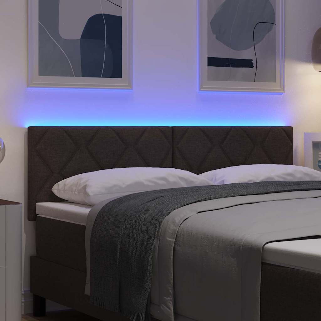 Testiera LED Grigio chiaro 160 cm Tessuto | homemem39