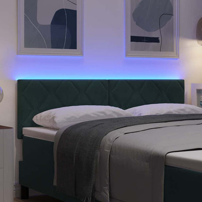 Testiera LED Verde Scuro 160 cm Velluto | homemem39