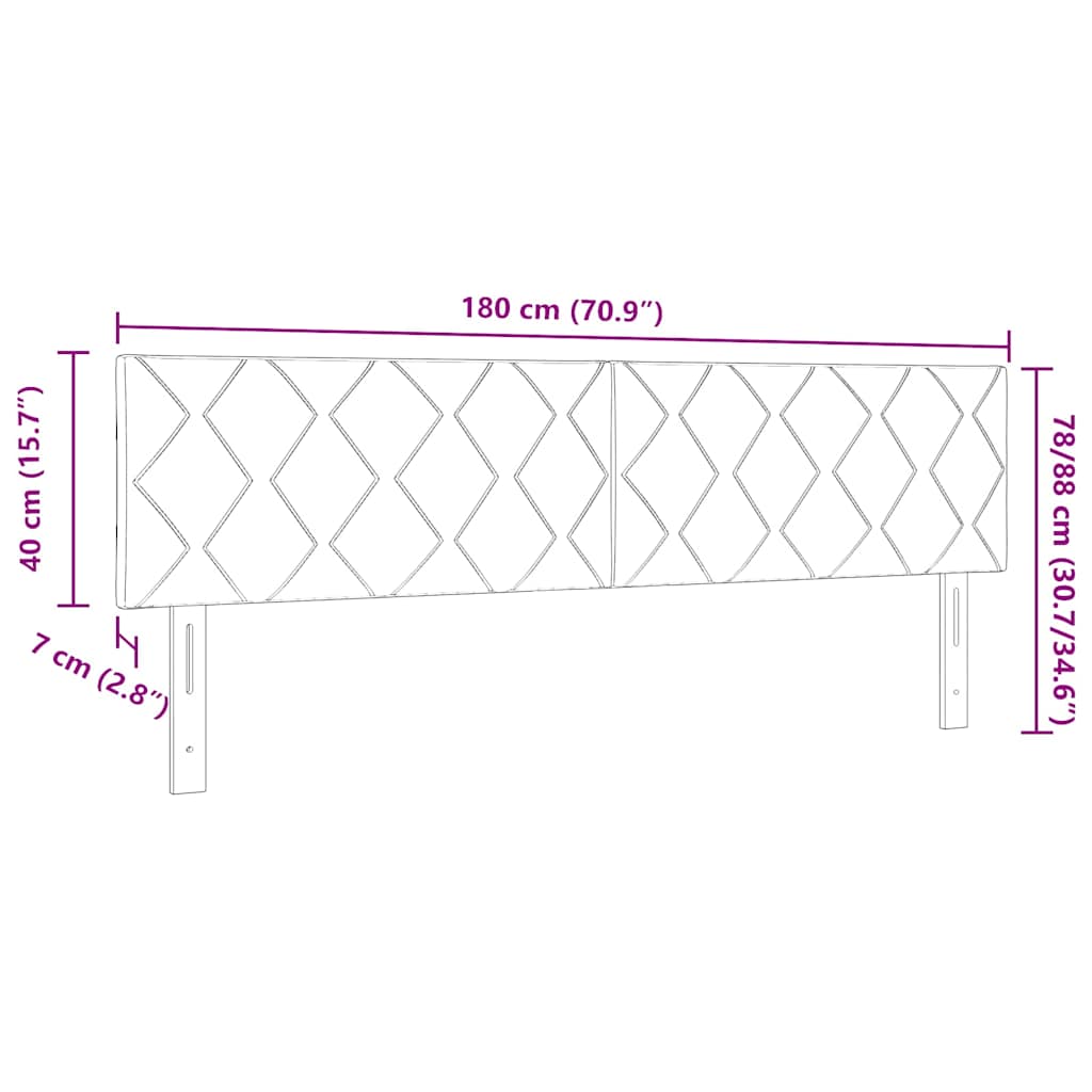 Testiera con luci a strisce a LED Marrone 180 cm Tessuto