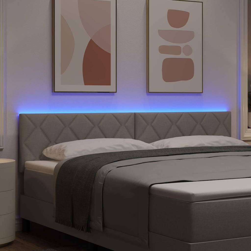 Testiera con luci a strisce a LED Talpa 180 cm Tessuto