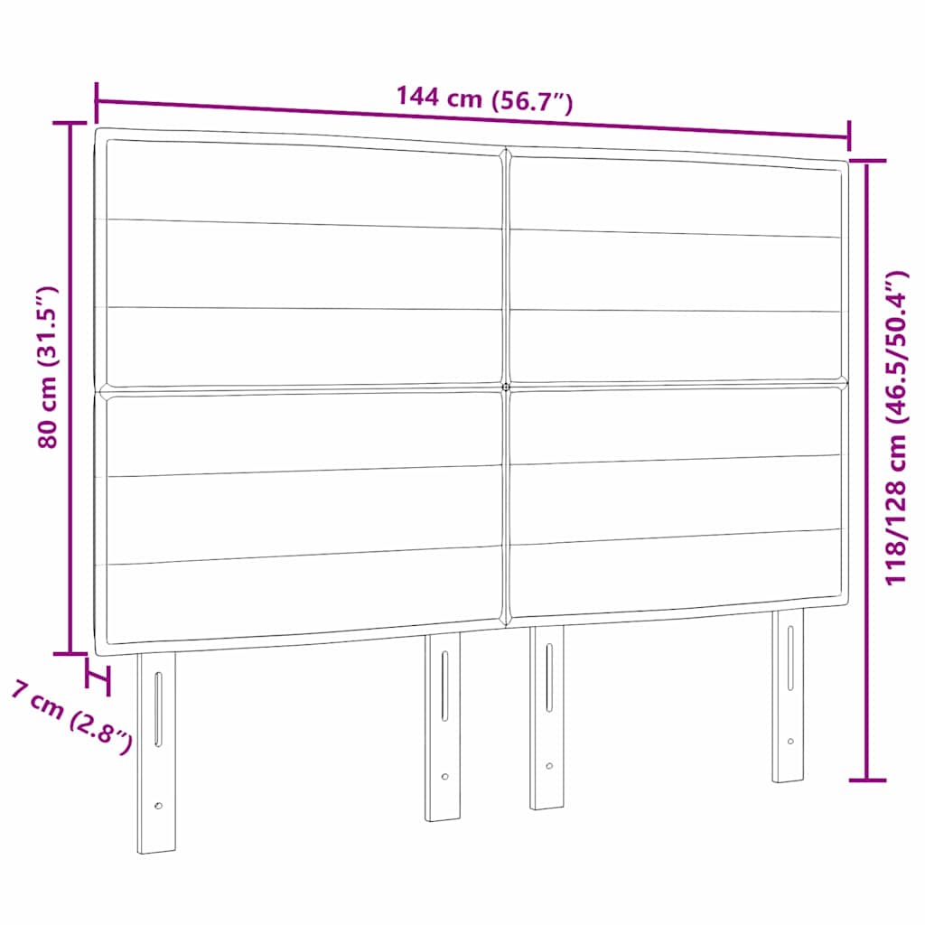 Testiera LED con strisce LED con testiera Talpa 144 cm Tessuto | homemem39