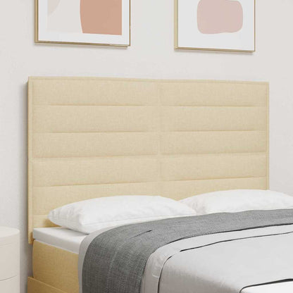 Testiera LED con strisce LED con testiera Crema 144 cm Tessuto | homemem39