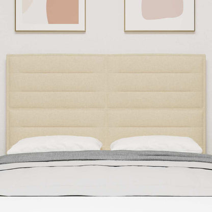 Testiera LED con strisce LED con testiera Crema 144 cm Tessuto | homemem39