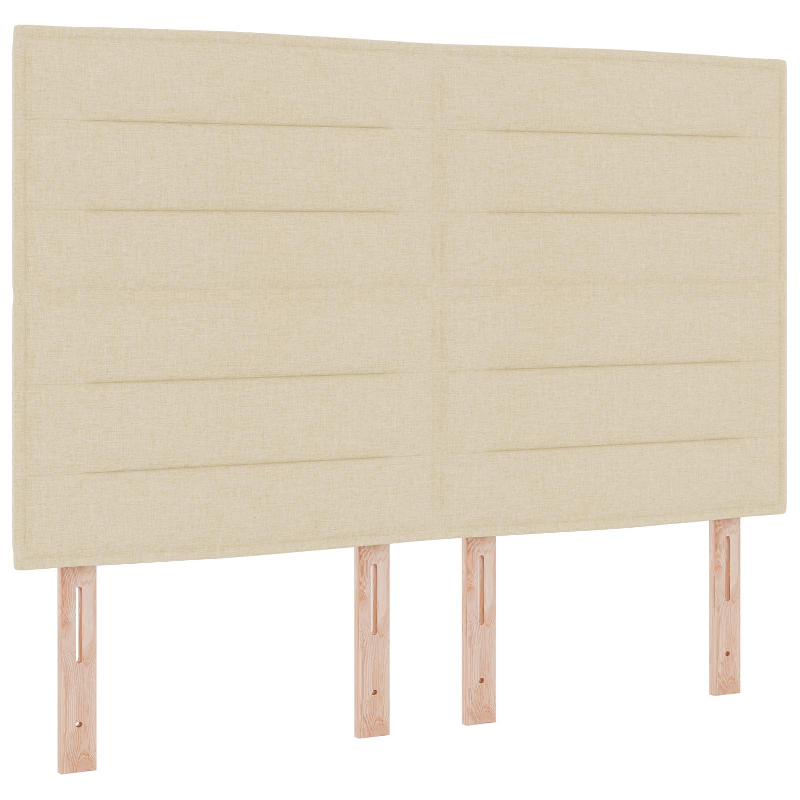 Testiera LED con strisce LED con testiera Crema 144 cm Tessuto | homemem39