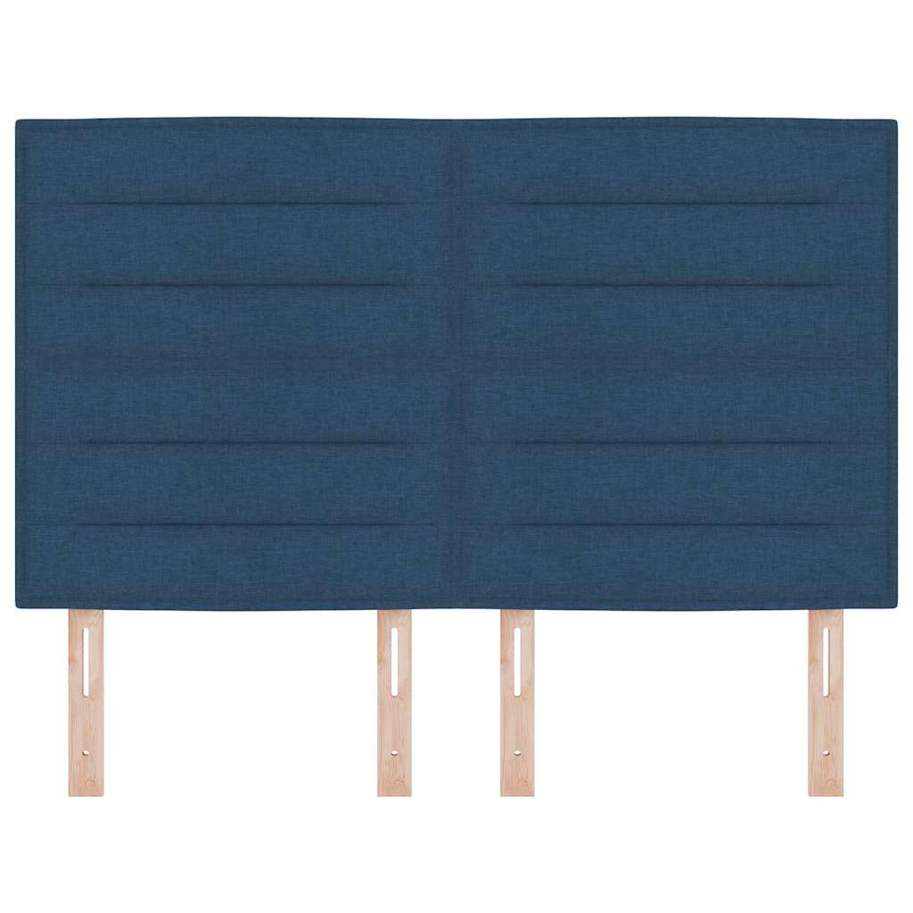 Testiera LED con strisce LED con testiera Blu 144 cm Tessuto | homemem39