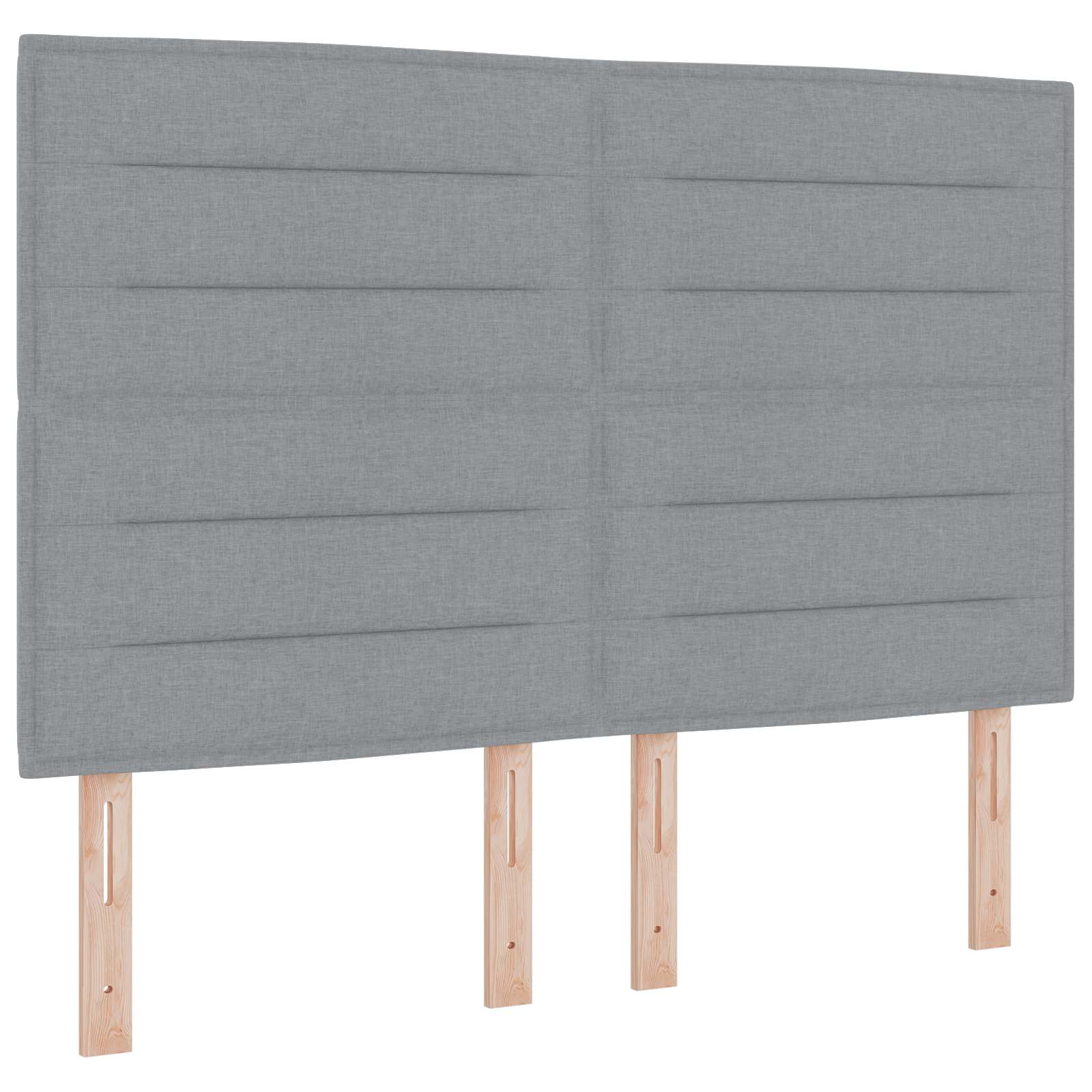 Testiera LED con strisce LED Grigio chiaro 160 cm Tessuto | homemem39