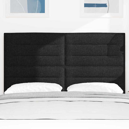 Testiera LED con strisce LED con testiera Nero 160 cm Tessuto | homemem39