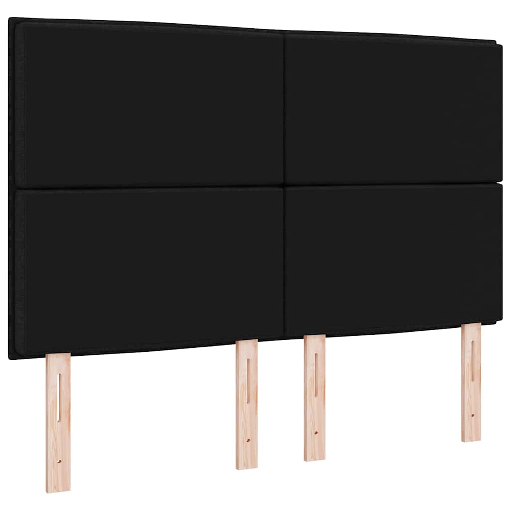 Testiera LED con strisce LED con testiera Nero 160 cm Tessuto | homemem39