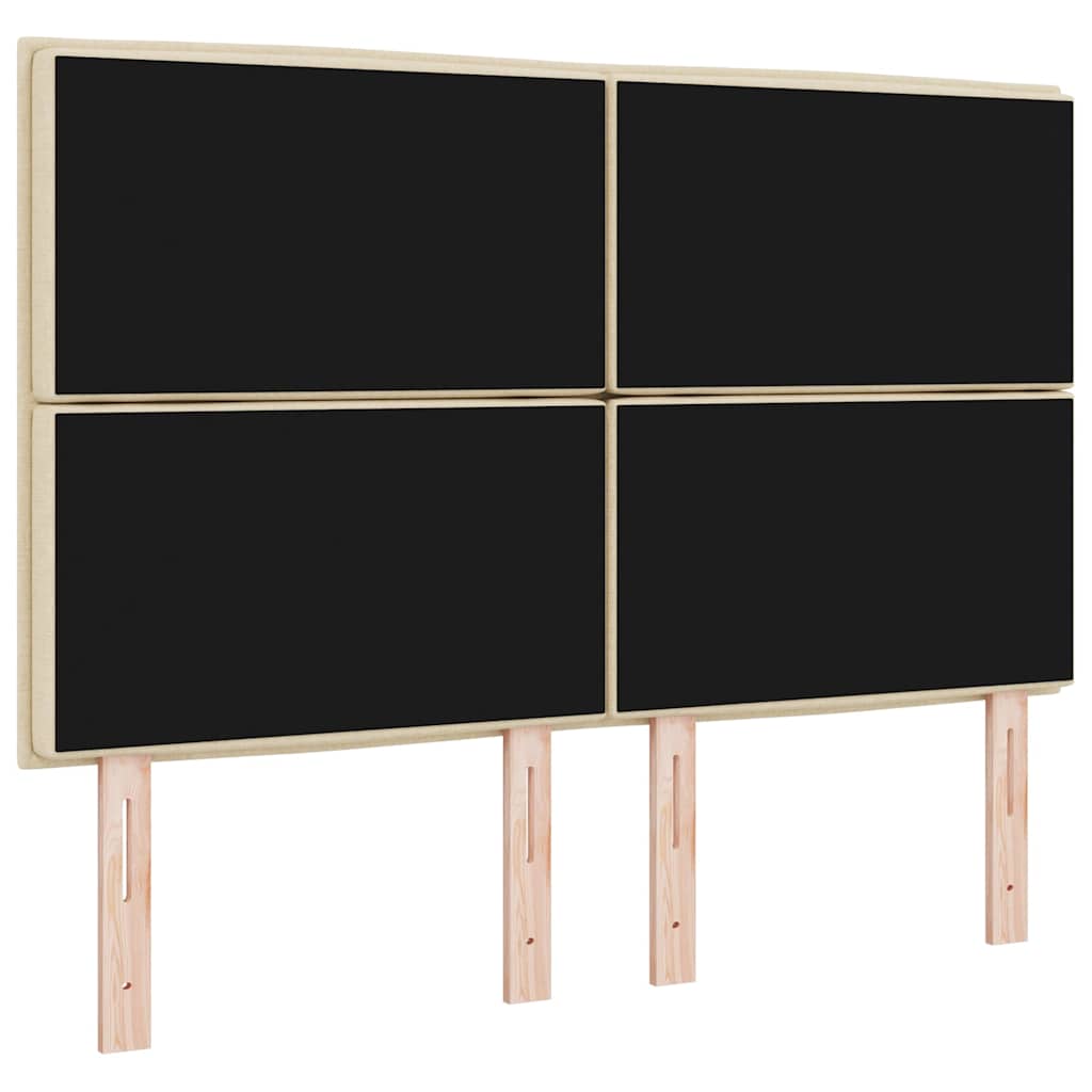 Testiera LED con luci a strisce a LED Crema 160 cm Poliestere - homemem39