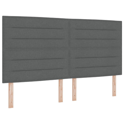 Testiera LED con strisce LED Grigio scuro 180 cm Tessuto | homemem39