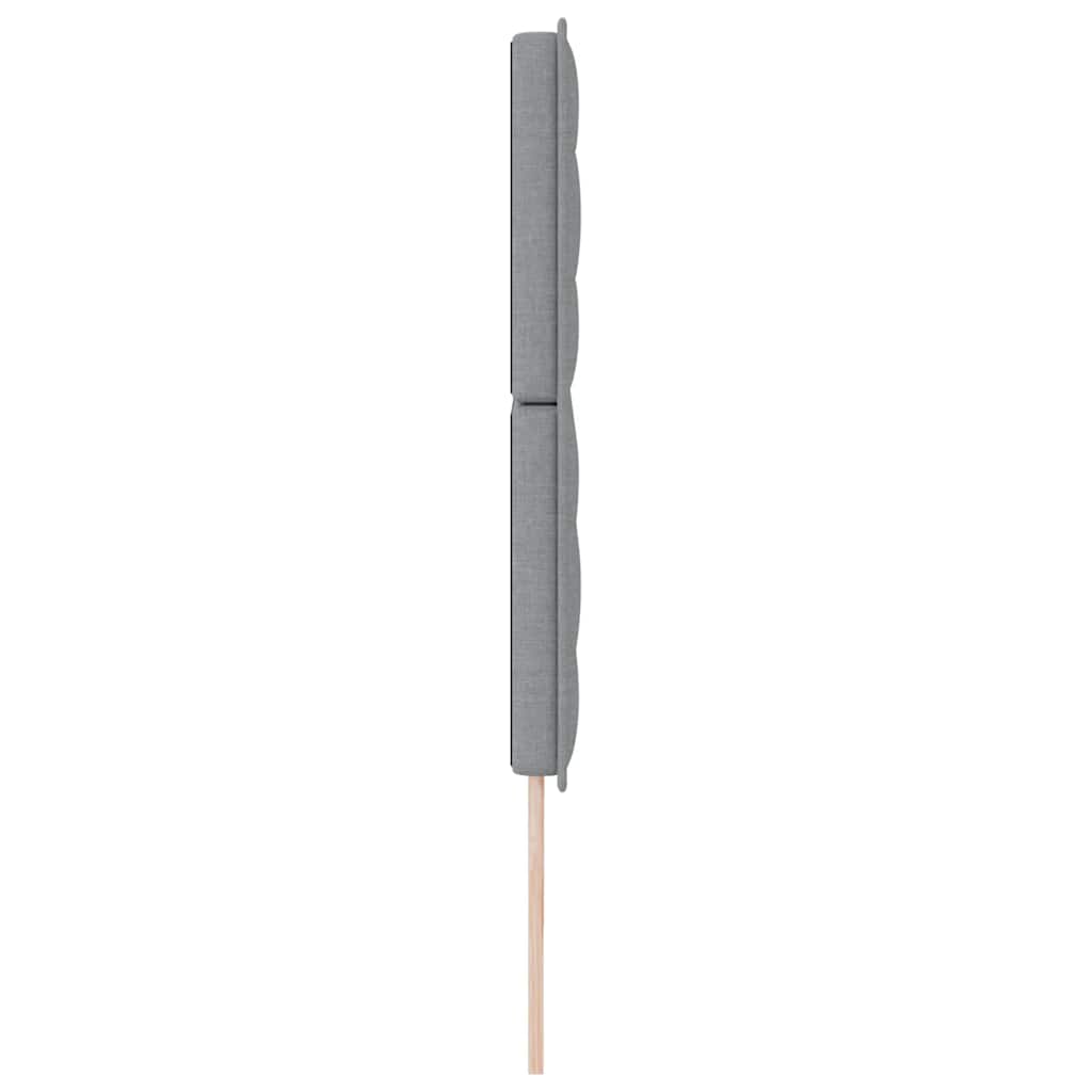 Testiera LED con strisce LED Grigio chiaro 200 cm Tessuto | homemem39