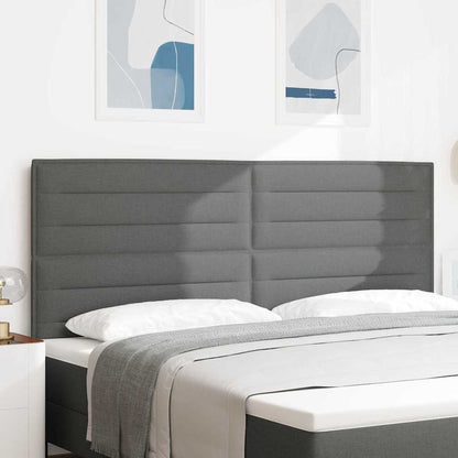 Testiera LED con strisce LED Grigio scuro 200 cm Tessuto | homemem39