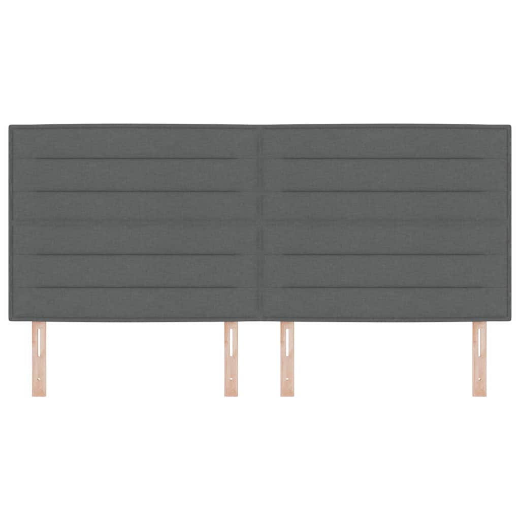 Testiera LED con strisce LED Grigio scuro 200 cm Tessuto | homemem39