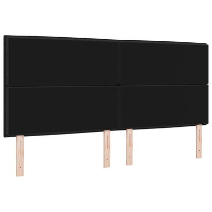 Testiera LED con strisce LED con testiera Nero 200 cm Tessuto | homemem39