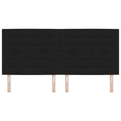 Testiera LED con strisce LED con testiera Nero 200 cm Tessuto | homemem39