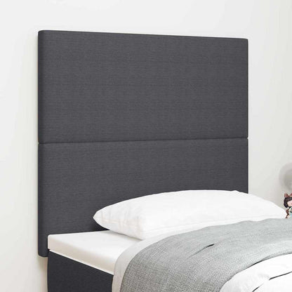 Testiera LED con testiera Grigio scuro 90 cm Tessuto in Cords | homemem39