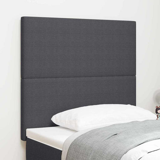 Testiera LED con testiera Grigio scuro 90 cm Tessuto in Cords | homemem39