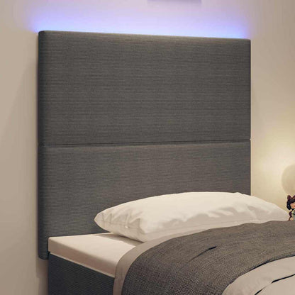 Testiera LED con testiera Grigio chiaro 100 cm Tessuto in Cords | homemem39