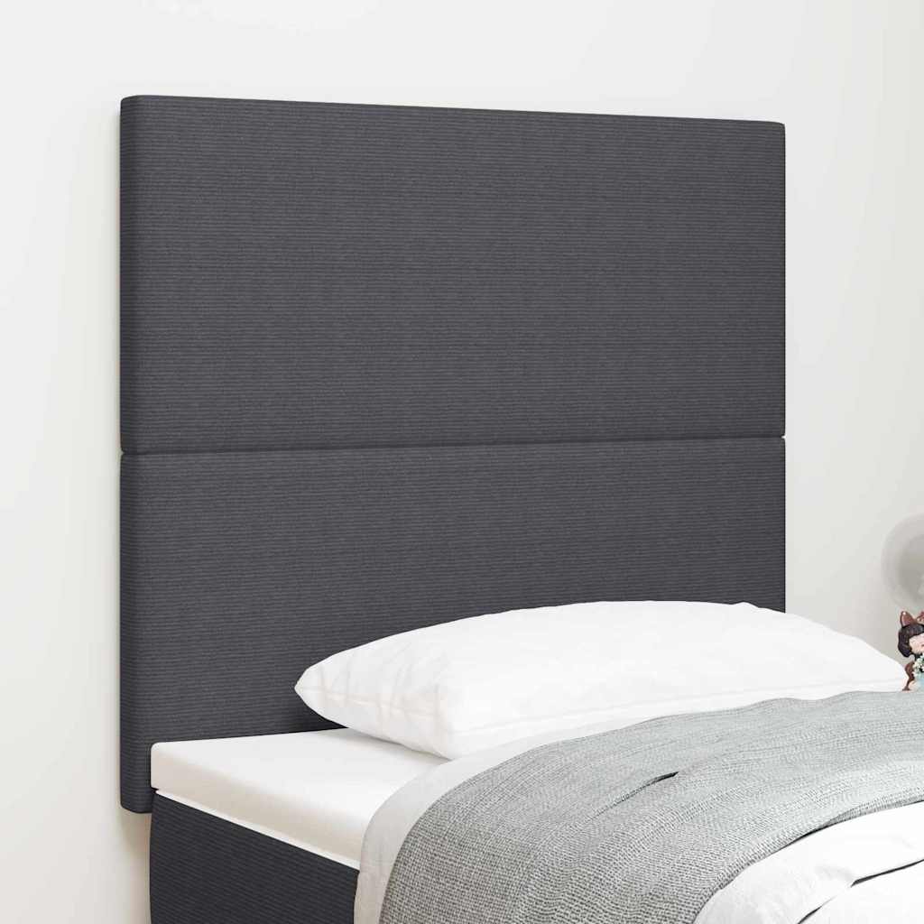 Testiera LED con testiera Grigio scuro 100 cm Tessuto in Cords | homemem39