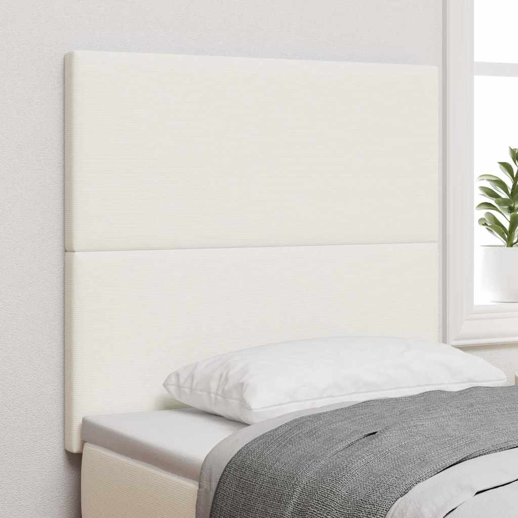 Testiera LED con strisce LED Crema 100 cm Tessuto in Cords | homemem39