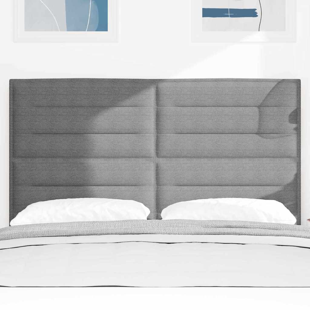Testiera LED con testiera Grigio chiaro 144 cm Tessuto in Cords | homemem39