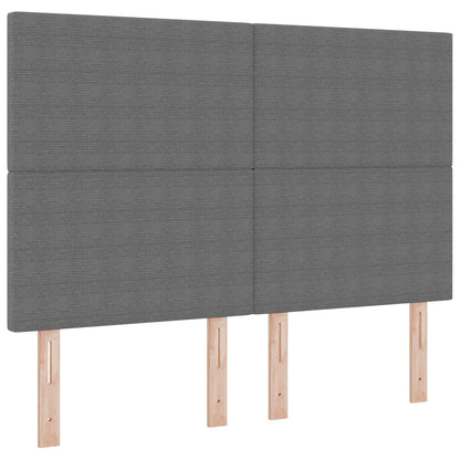 Testiera LED con testiera Grigio chiaro 144 cm Tessuto in Cords | homemem39
