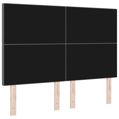 Testiera LED con testiera Grigio chiaro 144 cm Tessuto in Cords | homemem39