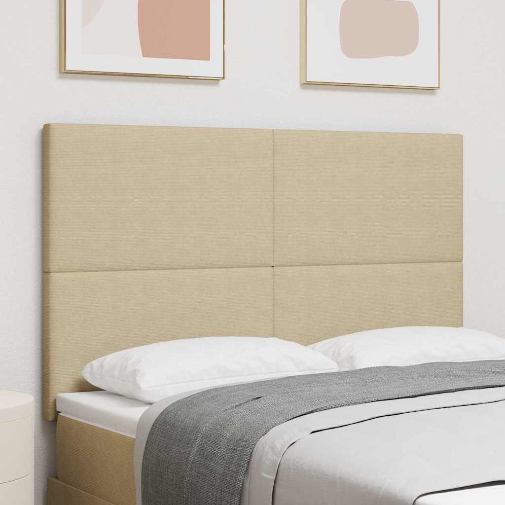 Testiera LED con testiera Grigio Verde 144 cm Tessuto in Cords | homemem39