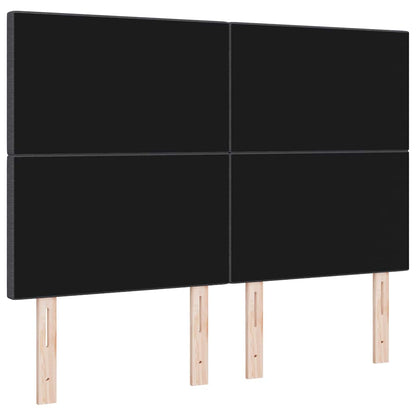 Testiera LED con testiera Grigio scuro 160 cm Tessuto in Cords | homemem39