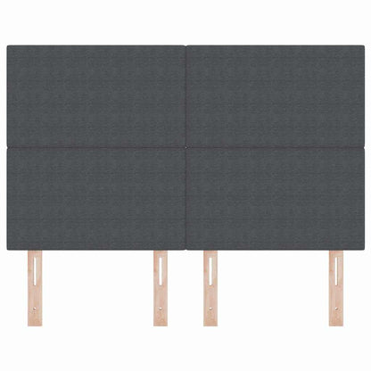Testiera LED con testiera Grigio scuro 160 cm Tessuto in Cords | homemem39