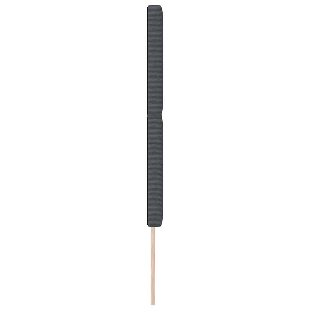 Testiera LED con testiera Grigio scuro 160 cm Tessuto in Cords | homemem39
