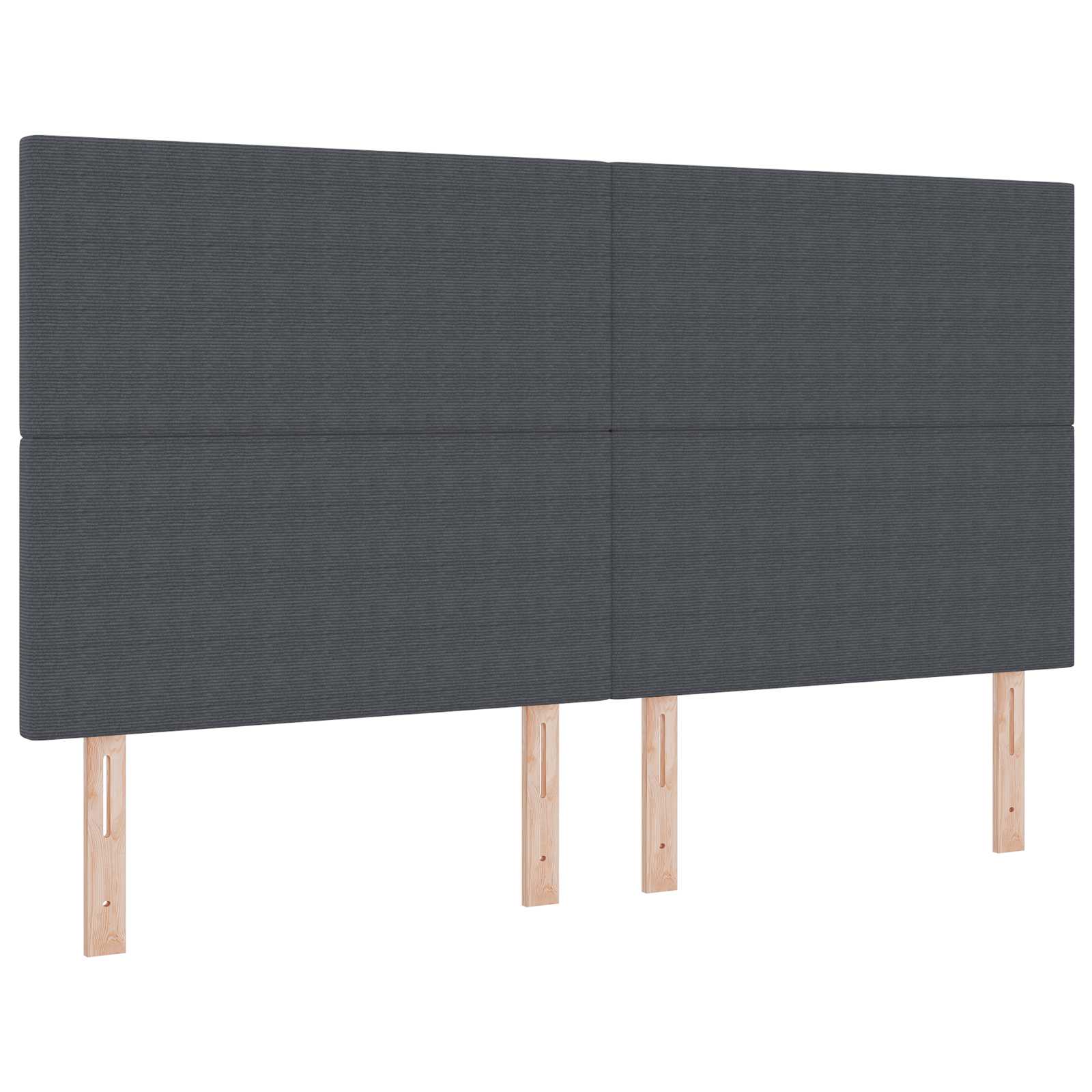 Testiera LED con testiera Grigio scuro 180 cm Tessuto in Cords | homemem39
