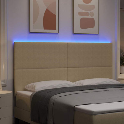 Testiera LED con testiera Grigio Verde 180 cm Tessuto in Cords | homemem39
