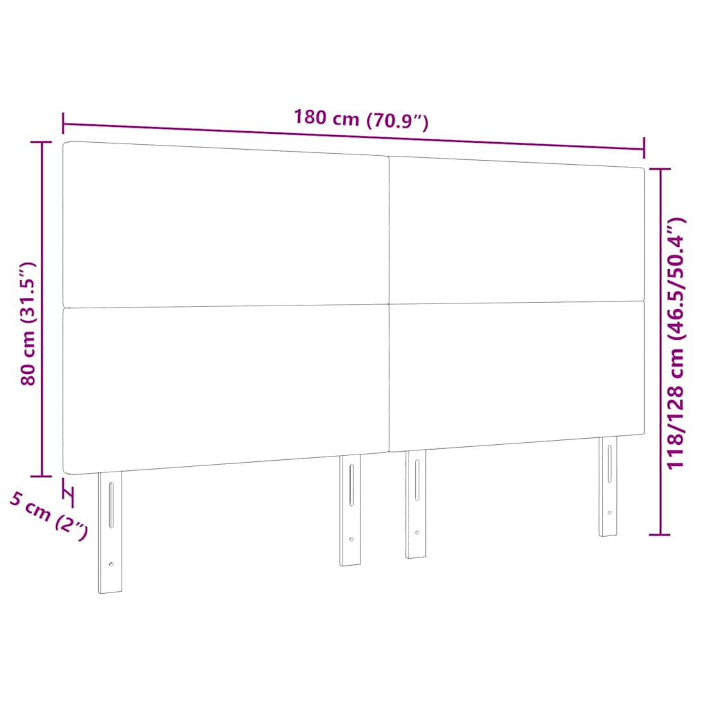 Testiera LED con testiera Grigio Verde 180 cm Tessuto in Cords | homemem39