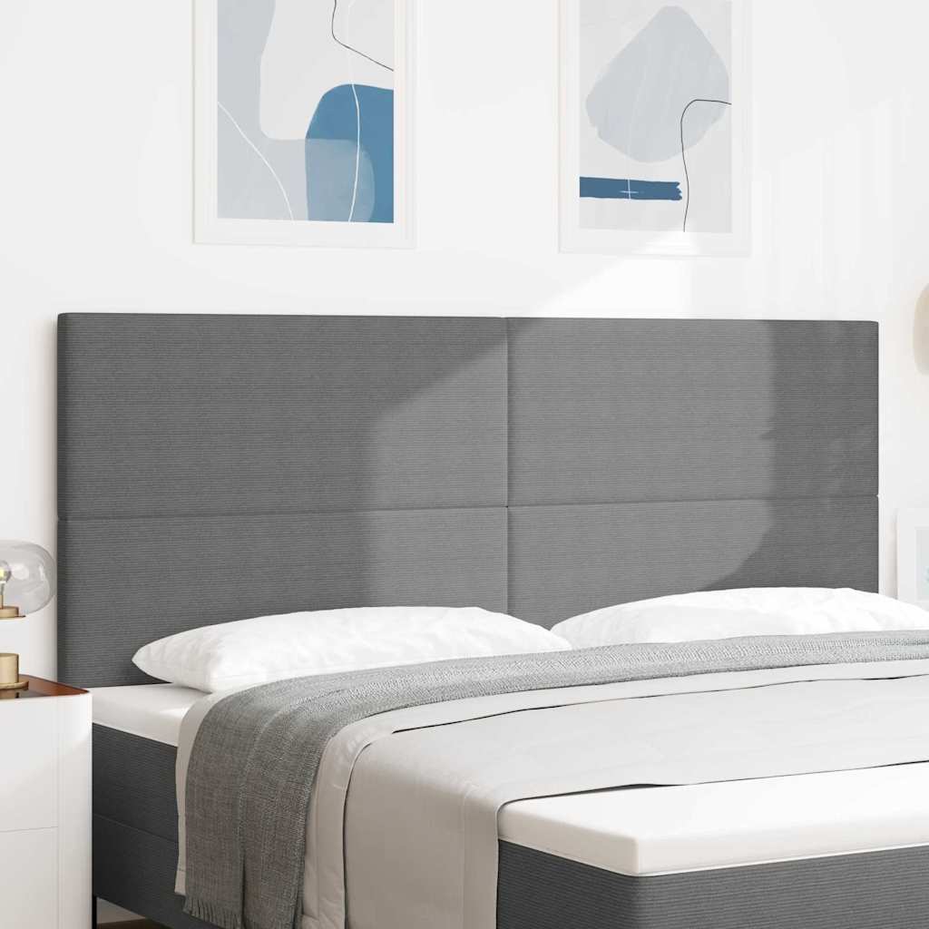 Testiera LED con testiera Grigio chiaro 200 cm Tessuto in Cords | homemem39