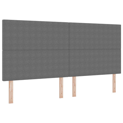 Testiera LED con testiera Grigio chiaro 200 cm Tessuto in Cords | homemem39