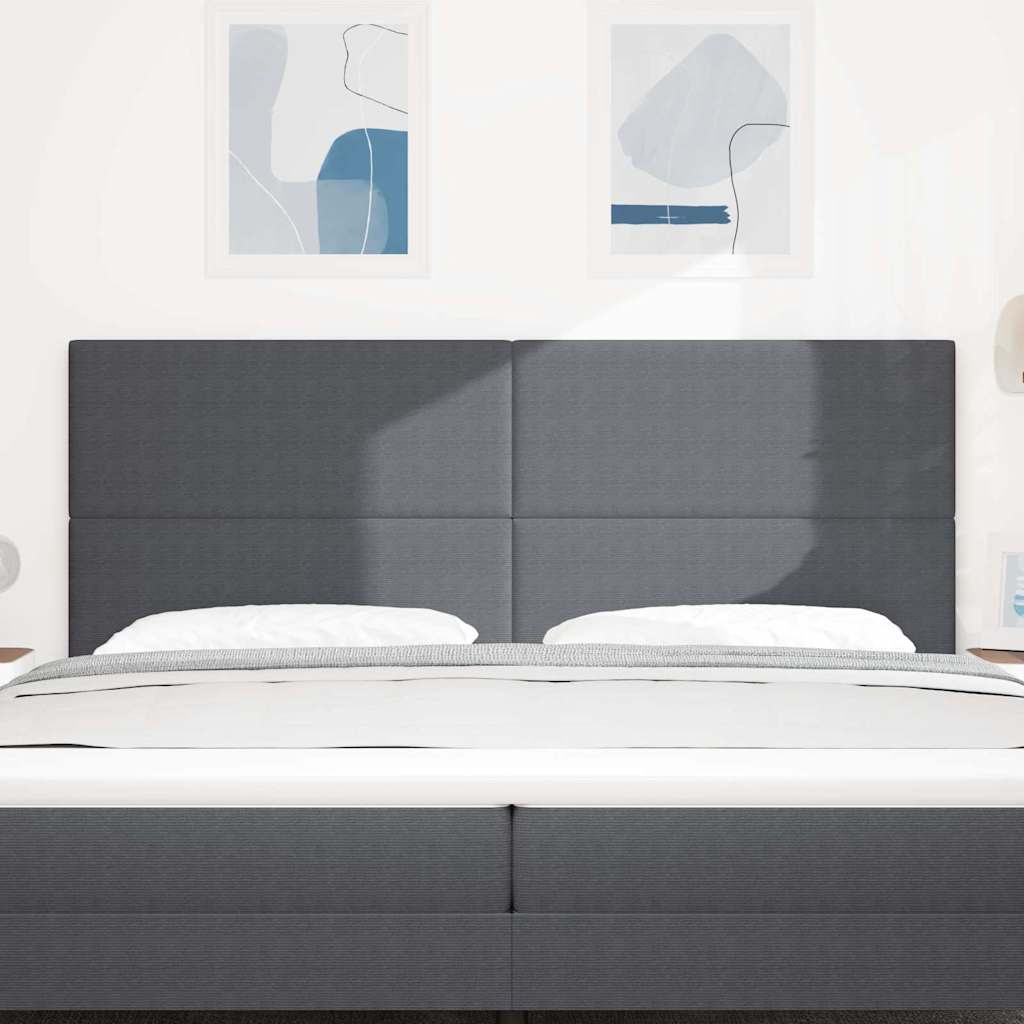Testiera LED con testiera Grigio scuro 200 cm Tessuto in Cords | homemem39