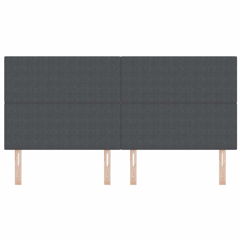 Testiera LED con testiera Grigio scuro 200 cm Tessuto in Cords | homemem39