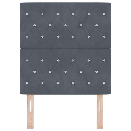 Testiera LED Argille con testiera Grigio scuro 80 cm Velluto