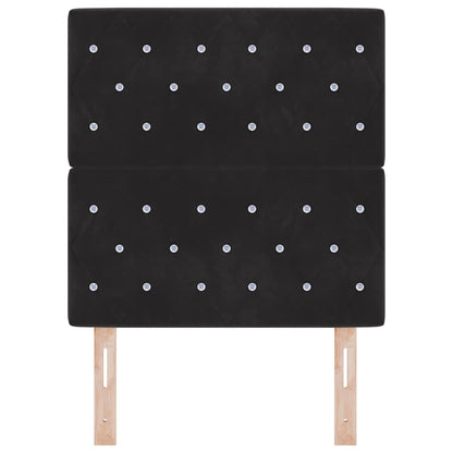 Testiera LED con luci a strisce a LED Nero 80 cm Velluto