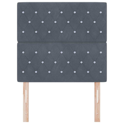 Testiera LED con strisce LED Grigio scuro 90 cm Velluto | homemem39