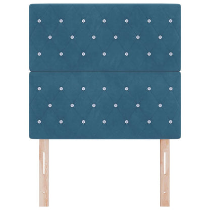 Testiera LED con strisce LED Blu Scuro 90 cm Velluto | homemem39