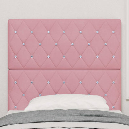 Testiera LED con strisce LED con testiera Rosa 100 cm Velluto | homemem39