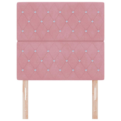 Testiera LED con strisce LED con testiera Rosa 100 cm Velluto | homemem39