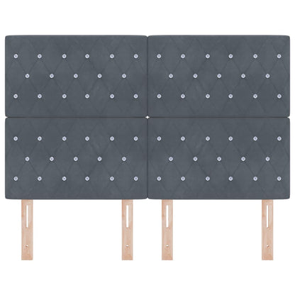 Testiera LED Argille con testiera Grigio scuro 80 cm Velluto