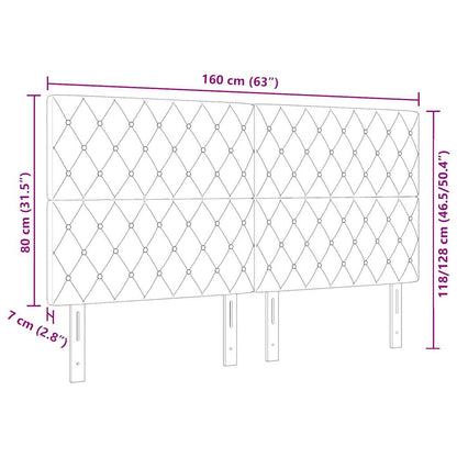Testiera LED Argille con testiera Grigio scuro 80 cm Velluto